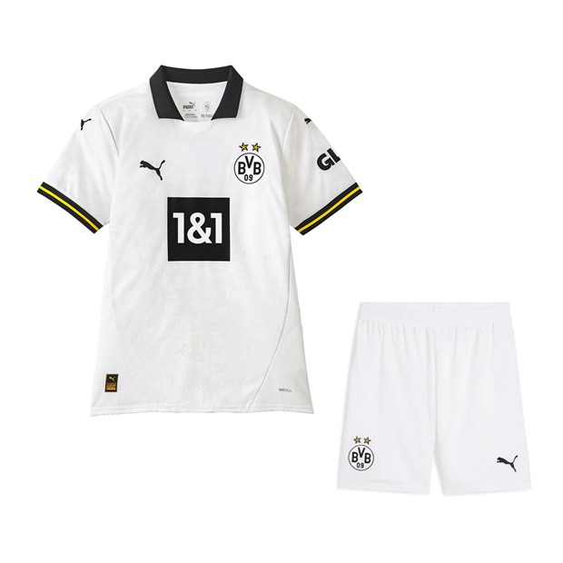 Trikot Borussia Dortmund Weisse Ausweich Kinder 2024-25